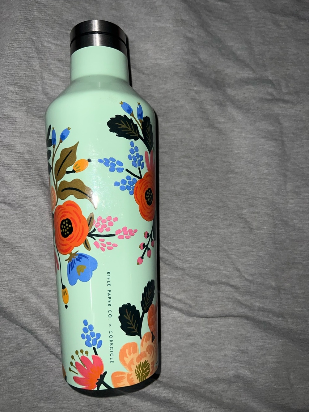 Rifle Paper Co. x Corkcicle Mint Floral Insulated Water Bottle